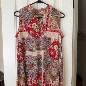 CATO Floral Patchwork Sleeveless Top